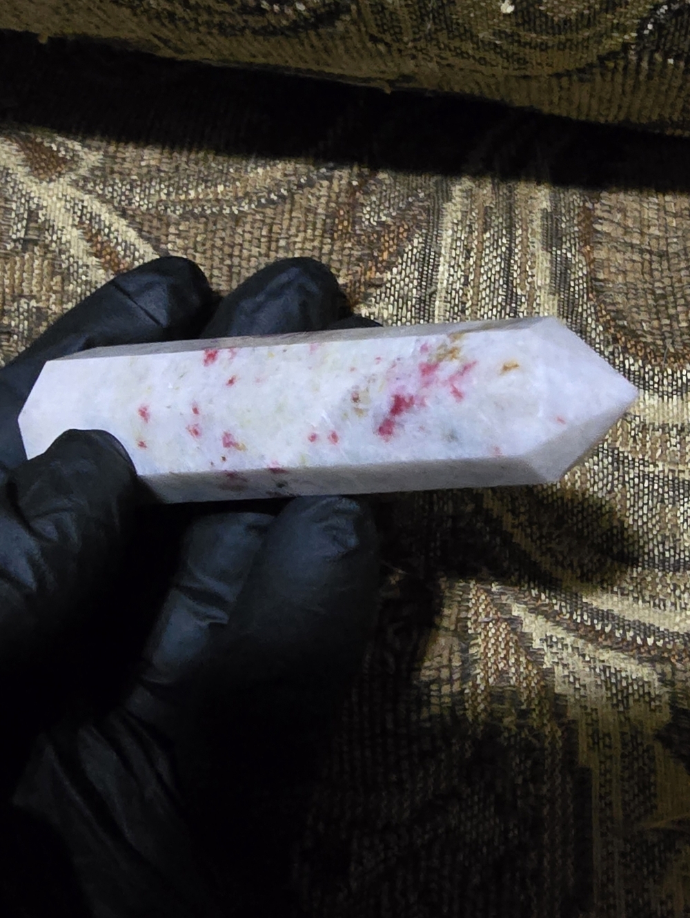 Rare CINNABAR in Quartz Point • Certified Authentic Cinnabarite 3.5"